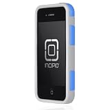 Incipio iPhone 4/4S The Specialist Semi-Rigid Soft Shell Case with Polycarbonate Frame - 1 Pack - Retail Packaging - Blue/Gray