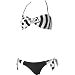 Volcom Posso Bandeau And Tie Side Full Bikini - Women's Black/White, XL