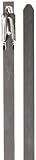BAND-IT KE0188 Uncoated 316 Stainless Steel Ball-Lok Cable Tie, 3/16 Width, 42.0 Length, 0.010 Thick