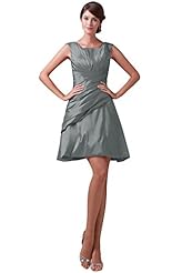 Ruched Open-Back Sleeveless Square Neck Fall Cocktail Short Evening Dress/Homecoming Dress/Prom Dress 