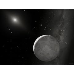 An Artist's Concept of Kuiper Belt Object 2003 UB313 (Nicknamed Xena) and Its Satellite Gabrielle