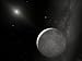 An Artist's Concept of Kuiper Belt Object 2003 UB313 (Nicknamed Xena) and Its Satellite Gabrielle Art Photographic Poster Print by Stocktrek Images, 12x9
