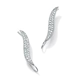 PalmBeach Jewelry DiamonUltraTM Cubic Zirconia Sterling Silver Ear Pins®