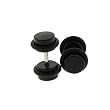 Fake Acrylic Plugs - Black 16g Wire; 6mm - Sold as a Pair