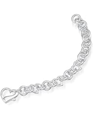 20 cm Heavy Link Heart Bracelet