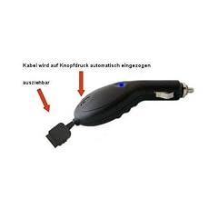 KFZ-Ladekabel 12/24 Volt Premium mit Aufrollmechanismus für Apple iPhone 3G