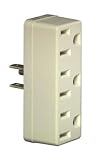 Leviton White Triple Plug 3-in-1 Outlet Adapter 15A 697-W