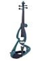 Full Size 4/4 Electric Violin Set with Case and Accessories - Blue