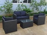 SALON DE JARDIN ALUMINIUM TEXTILENE GRIS ANTHRACITE