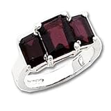 Sterling Silver Garnet Ring