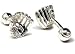 Baseball Glove Mitt Sterling Silver Cufflinks