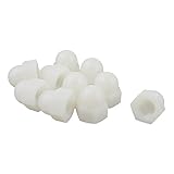 uxcell ナットキャップ オフホワイト ナイロン ナイロンナットカバー プラスチック製プロテクター