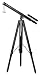 Antique Nautical Brass Double Telescope with Floor Tripod Stand