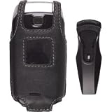 Popular Samsung U430 Prem Leather Carrying Case W/Clear Vinyl Keypad Cover/Detachable Belt Clip