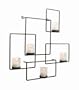 Black Iron Wall Puzzle Sconce Candle Holder W/ 5 Glass Candleholders
