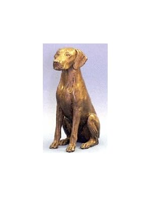 Weimaraner (Sitting) : Cold-cast Bronze Figurine 4.5 inches high 