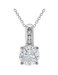 Quattour for Amoro Diamond Necklace in 18kt White Gold
