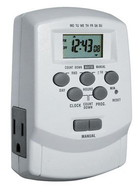 Woods 59377 Digital 7-Day Lamp/Appliance Timer with 2 Outlets, Up to 8 On/Off Settings per day and Battery Back Up Woods 59377 Digital 7-Day Lamp/Appliance Timer with 2 Outlets, Up to 8 On/Off Settings per day and Battery Back Up