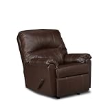 Andover Bonded Leather Recliner in Walnut Recliner Type: Rocker Recliner