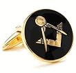 Cufflinks - Masonic Cufflinks Black Enamel
