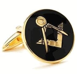 Cufflinks - Masonic Cufflinks Black Enamel