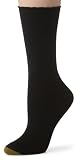 Gold Toe Women's EcoFX Picot Cuff Sock, Black, 9-11