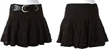 MY MICHELLE Ruffled Gauze Mini Skirt w/ Crochet Belt