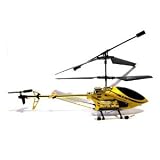 Gyro R/C – 3,5 Kanal Helikopter – EASY FLY  – 40cm – gold – OUTDOOR – HUBSCHRAUBER flugfertig – Helikopter mit LEDs – 4D Full Flight