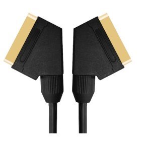 3m Scart Cable -Superior Quality Lead (Scart over Coax for better picture quality) / 24k Gold / Fully Wired / Shielded / 21-pin / Audio / Video / Male to Male