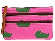 Dooney Bourke Limited Edition Sport Duck Flat Cosmetic Case Wristlet Pink Green