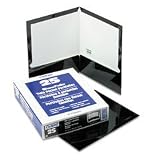 Oxford Executive-Style Laminated Portfolios, 8-1/2x11, Black, 25/Box ESS51706