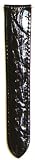 18mm Black Genuine Crocodile Watch Strap - Fits Michele Watches