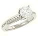 Round Channel Diamond Engagement Ring .25cttw (cz ctr)