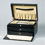 Ragar Red, British Jewelry Box with Three Drawers