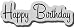 Cling Rubber Stamp: Retro Happy Birthday