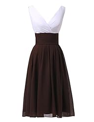 V-neck Natural   Waistline Fall 2015 Cocktail Short Sleeveless Fitted Pleated Chiffon/Satin Evening Dress/Homecoming Dress/Bridesmaid Dress/Pageant Dress/Prom Dress/Party Dress/Wedding Dress/Mini Dres