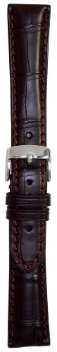 Hadley-Roma Mens MSM824RB-190 19-mm Brown Genuine Alligator Leather Watch Strap Hadley-Roma Mens MSM824RB-190 19-mm Brown Genuine Alligator Leather Watch Strap