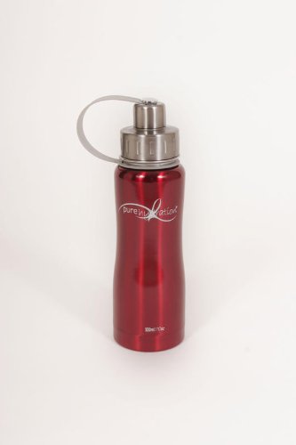 Pure Hydration Stainless Steel Insulated Water Bottle & Handle 17oz Red