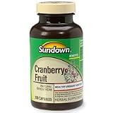 Sundown Cranberry Fruit Capsules, 475mg, 100-Count Bottle
