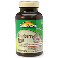 Sundown Cranberry Fruit Capsules, 475mg, 100-Count Bottle