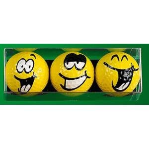 Golfball-Set Smiling Faces