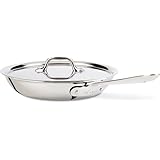 All-Clad 41106 Stainless Steel Tri-Ply Bonded Dishwasher Safe Fry Pan with Lid / Cookware, 10-Inch, Silver