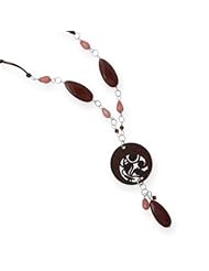 30" Dyed Jade and Wood Necklace
