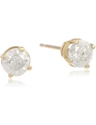 10k White Gold Round Diamond Studs (5/8 cttw, J-K Color, I2-I3 Clarity)