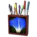 Angel Wings Designs Flowers - Blue Morning Glory in the Morning Sun - Tile Pen Holders-5 inch tile pen holder