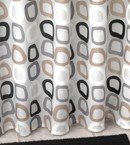 Textil Duschvorhang Retro Braun 180cm