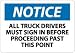 OSHA NOTICE All Truck Drivers Must Sign In Before Proceeding Past This Point Safety Sign
