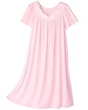Women's Miss Elaine Embroidered Tricot Short Gown