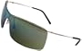 Dolce & Gabbana D&G 442S E49 Fashion Sunglasses, Gold Frame/ Grey-Green Shield Lenses/ Fade Blue Flash