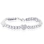 Sterling Silver Arrow Link Bracelet 7.5"